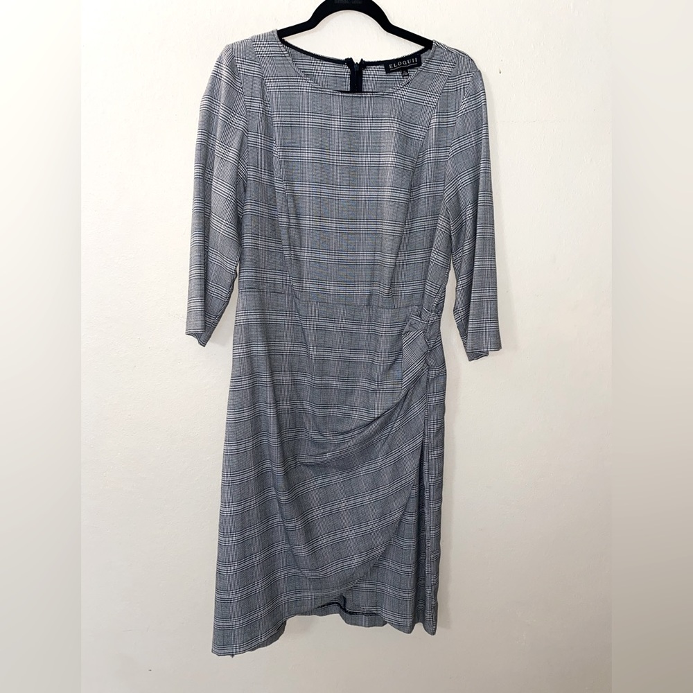 Eloquii Plaid Fitted Dress (1163)